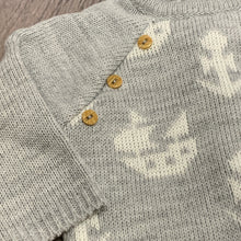 Load image into Gallery viewer, Baby Boy&#39;s Grey Newborn Spanish Knitted 3 Piece Outfit
