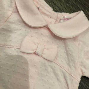 Baby Girl's Premature Prem Tiny Baby Romper  in Pink with Bow - 9909