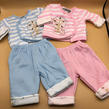 Load image into Gallery viewer, Premature Baby or Tiny Baby Outfit Pink &amp; White or Blue &amp; White 2831/3153