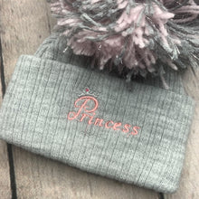 Load image into Gallery viewer, Baby Knitted Double Bobble Hat 0-12 Months Blue White Pink Cream Navy (Copy)