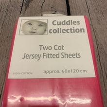 Load image into Gallery viewer, Fitted Jersey Cotton Cot Sheets Size Fits Up to 120 x 60 cms