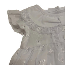 Load image into Gallery viewer, Baby Girl&#39;s Broderie Anglais Smaller Baby Tiny Baby Premature Baby Outfit- White