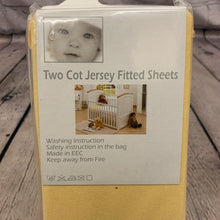 Load image into Gallery viewer, Fitted Jersey Cotton Cot Sheets Size Fits Up to 120 x 60 cms Sunshine Yellow