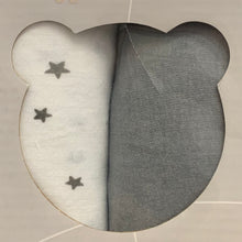 Load image into Gallery viewer, Fitted Jersey Cotton Cot Bed Toddler Bed Sheets Size Fits Up to 140 x 70 cms White Grey Stars