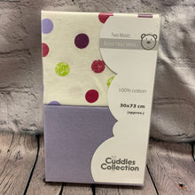 Load image into Gallery viewer, Pram or Moses Basket Fitted Sheets Lilac 30 x 73 cms