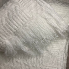Load image into Gallery viewer, White Christening Baptism Shawl for Baby Cross Silver 120 x 120 cms