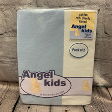 Load image into Gallery viewer, Crib Cradle or Coach Pram Fitted Sheets 40 x 94 cms Blue