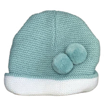 Load image into Gallery viewer, Baby Boys Girls Green and White Knitted Jacket Cardigan with Hat &amp; Bobbles