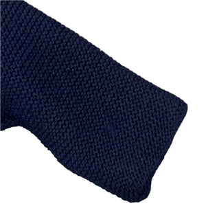 Baby Boys Girls Navy Blue Knitted Jacket Cardigan with Hat & Bobbles