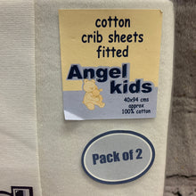 Load image into Gallery viewer, White Pram Fitted Cotton Interlock For Crib or Hard Bodies Pram - Pack of 2 Fits Upto 40 x 94 cms