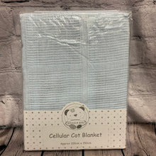 Load image into Gallery viewer, Cot Blanket Pale Blue Cellular Blanket 100 x 150 cms