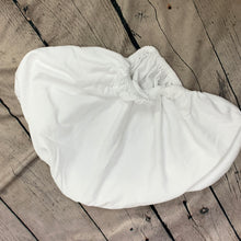 Load image into Gallery viewer, Smaller Pram or Moses Basket Fitted Cotton Interlock Sheets - White 66 x 26 cms