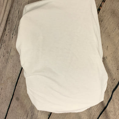 Smaller Pram or Moses Basket Fitted Cotton Interlock Sheets - White 66 x 26 cms