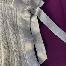 Load image into Gallery viewer, Baby Knee Long Socks Pale Silver with Sparkle &amp; Satin Bow