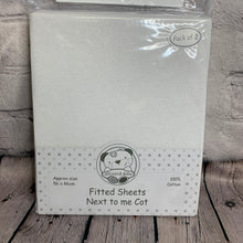 Load image into Gallery viewer, Next to Me Fitted Sheets Crib or Cradle Cotton Interlock Fits Up To 56 x 86 cms (Copy)