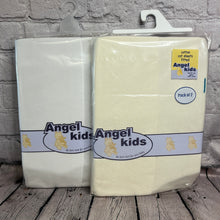Load image into Gallery viewer, Cot Fitted Sheets White Cream Fits Cots upto 120 x 60 cms