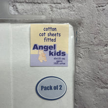 Load image into Gallery viewer, Fitted Jersey Cotton Cot Sheets Size Fits Up to 120 x 60 cms White Cream