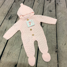 Load image into Gallery viewer, Tiny Baby  Premature Prem Baby Girl&#39;s or Boy&#39;s Hooded Pram Suit- Pink or Blue