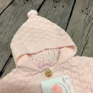 Tiny Baby  Premature Prem Baby Girl's or Boy's Hooded Pram Suit- Pink or Blue