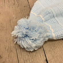 Load image into Gallery viewer, Baby Boy's Bobble  Knitted Hat 6-12 Months pale Blue