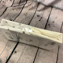 Load image into Gallery viewer, Pram or Moses Basket Fitted Sheets Cream &amp; Beige Spots 30 x 73 cms