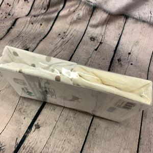 Pram or Moses Basket Fitted Sheets Cream & Beige Spots 30 x 73 cms