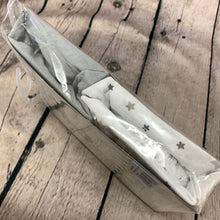 Load image into Gallery viewer, Pram or Moses Basket Fitted Sheets Grey  &amp; White 30 x 73 cms