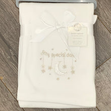 Load image into Gallery viewer, White Fleece Baby Wrap My Special Day 100 x 75 cms Blanket Shawl