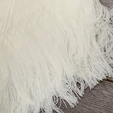 Load image into Gallery viewer, Cream Baby Shawl 122 x 122 cms Fringed Edging