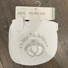 Load image into Gallery viewer, White Christening Bib