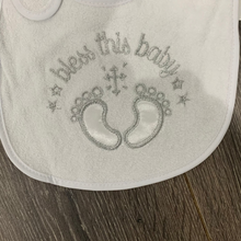 Load image into Gallery viewer, White Christening Bib