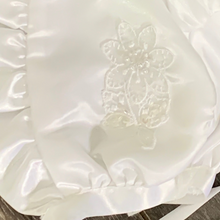 Load image into Gallery viewer, White or Cream Satin Baby Christening Bonnet
