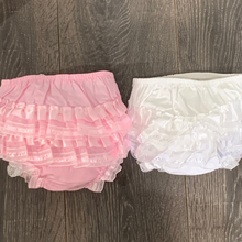 Load image into Gallery viewer, White Frilled Knickers White  Pink Cotton
