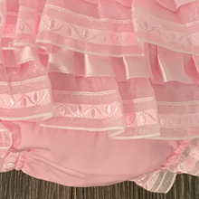 Load image into Gallery viewer, White Frilled Knickers White  Pink Cotton