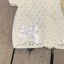 Load image into Gallery viewer, Baby Girl's Knitted 3 PieceOutfit White Blue Lemon Yellow