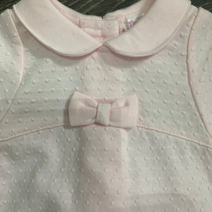 Baby Girl's Premature Prem Tiny Baby Romper  in Pink with Bow - 9909