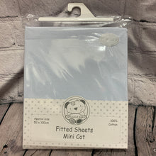 Load image into Gallery viewer, Fitted Cotton Interlock Mini Cot Sheets Size  Fits Up To 100 x 50 cms