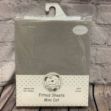 Load image into Gallery viewer, Fitted Cotton Interlock Mini Cot Sheets Size  Fits Up To 100 x 50 cms