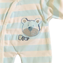 Load image into Gallery viewer, Newborn Tiny Baby Premature Baby Outfit Sets White Pale Blue 100% Cotton - Striped 2267