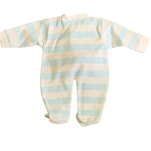 Load image into Gallery viewer, Newborn Tiny Baby Premature Baby Outfit Sets White Pale Blue 100% Cotton - Striped 2267