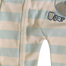 Load image into Gallery viewer, Newborn Tiny Baby Premature Baby Outfit Sets White Pale Blue 100% Cotton - Striped 2267