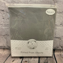 Load image into Gallery viewer, Pram Fitted Cotton Interlock - Pack of 2 40 x 80 cms