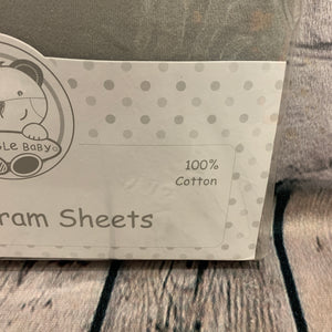 Pram Fitted Cotton Interlock - Pack of 2 40 x 80 cms