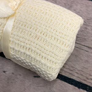 Pram or Moses Basket Cellular Blanket Cream 70 x 90 cms
