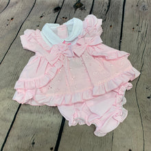 Load image into Gallery viewer, Pink Premature Preemie Prem Tiny Baby Girl's  Dress &amp; Knickers Outfit