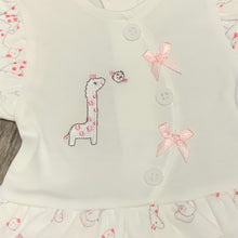 Load image into Gallery viewer, White &amp; Pink Premature Preemie Prem Tiny Baby Girl's Dress