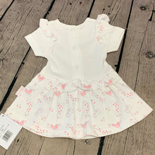 Load image into Gallery viewer, White &amp; Pink Premature Preemie Prem Tiny Baby Girl's Dress