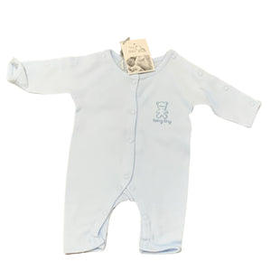 Premature Baby Sleepsuits 100% Cotton Upto 5LBS Blue & White Pack of 2