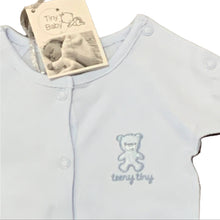 Load image into Gallery viewer, Premature Baby Sleepsuits 100% Cotton Upto 5LBS Blue &amp; White Pack of 2