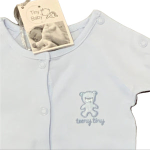 Premature Baby Sleepsuits 100% Cotton Upto 5LBS Blue & White Pack of 2